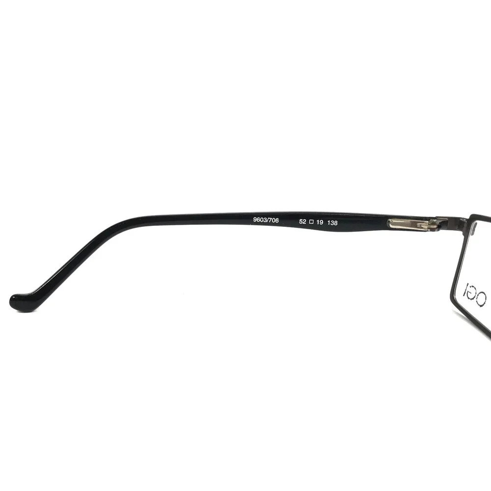 OGI Eyeglasses Frames EVOLUTION 9603/706 Black Gray Rectangle Full Rim 52-19-138